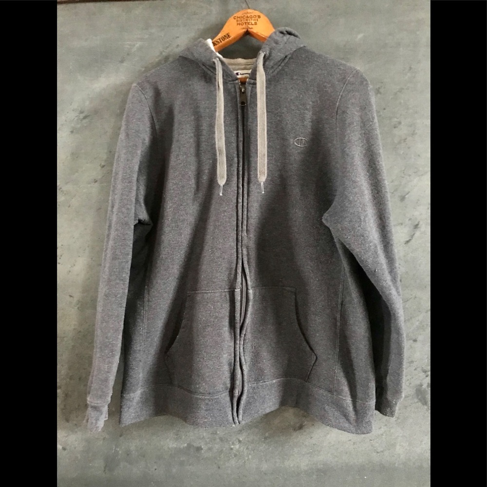Champion Gray Zip Up Sweatshirt